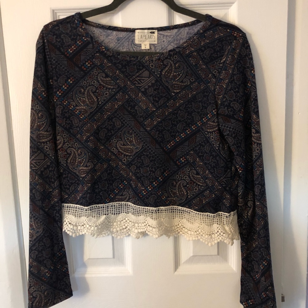 PacSun Long Sleeve Cropped Tee